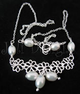 Signature fancy pearl necklace - rice pearls