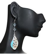 Antiquity gold foil turquoise Murano with crystals